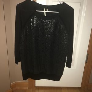 Black sequin shirt